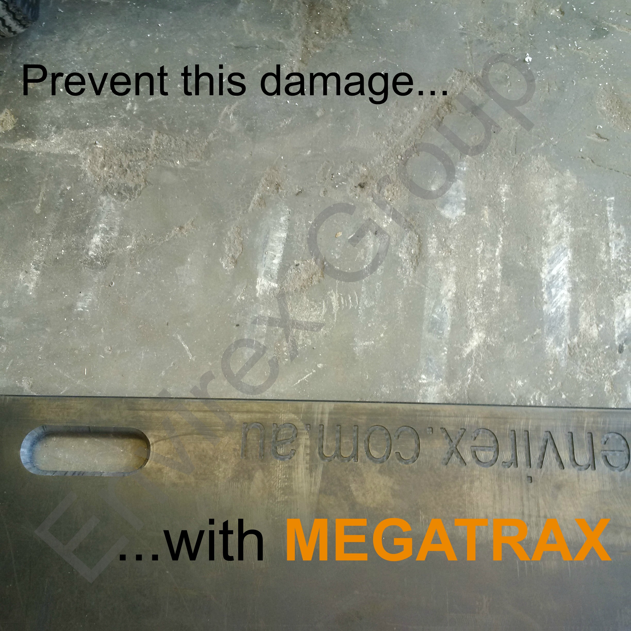 MEGATRAX Workshop Floor Protection Mats for Excavators
